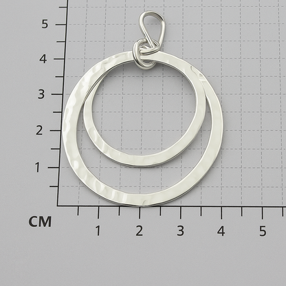 Sterling Silver Wavy Hoops Pendant