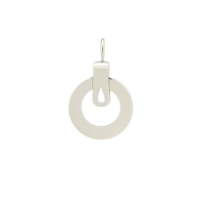 Sterling Silver Flat Hoop Pendant