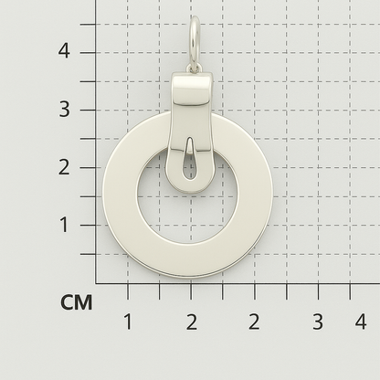 Sterling Silver Flat Hoop Pendant