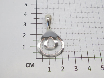 Sterling Silver Trillion Opening Pendant