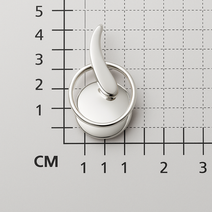 Sterling Silver DISC Pendant with Smooth Drop