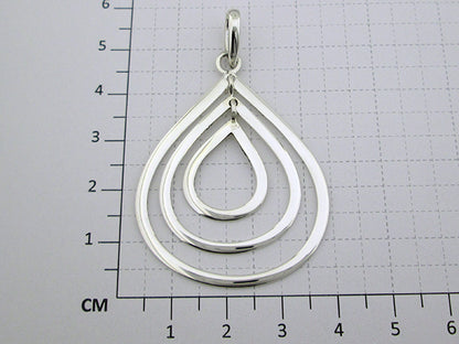 Sterling Silver Movable Triple Drop Pendant