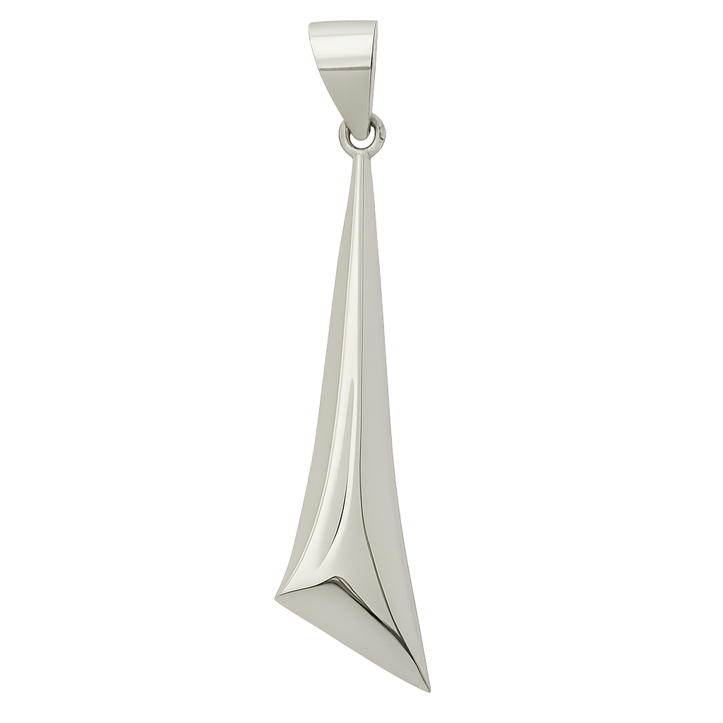 Sterling Silver Elongated Triangular Pendant