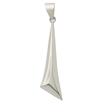Sterling Silver Elongated Triangular Pendant
