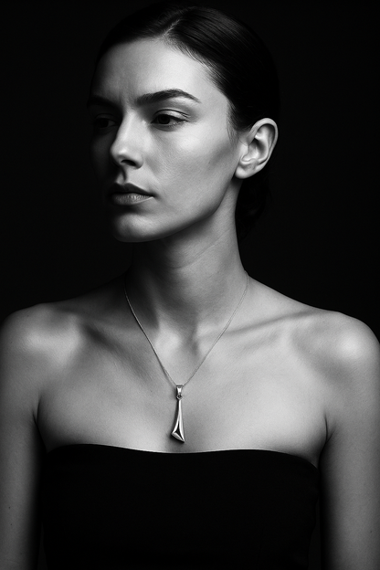 Sterling Silver Elongated Triangular Pendant