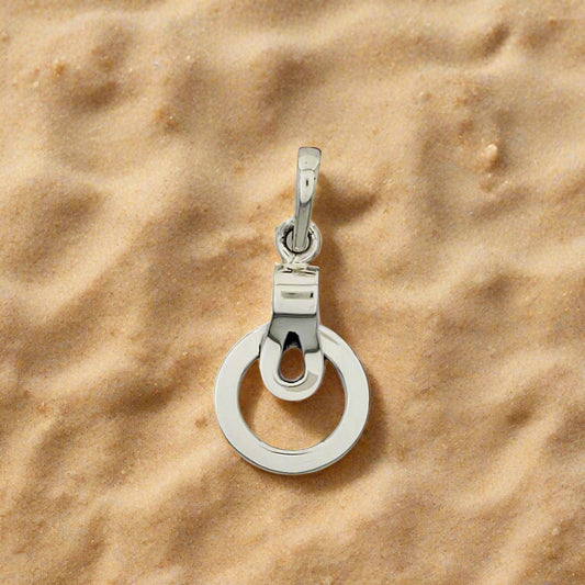 Sterling Silver Smooth Round Mini Pendant with Opening