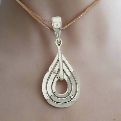 Sterling Silver Triple Double Drop Pendant