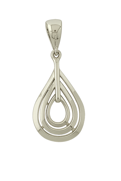 Sterling Silver Triple Double Drop Pendant