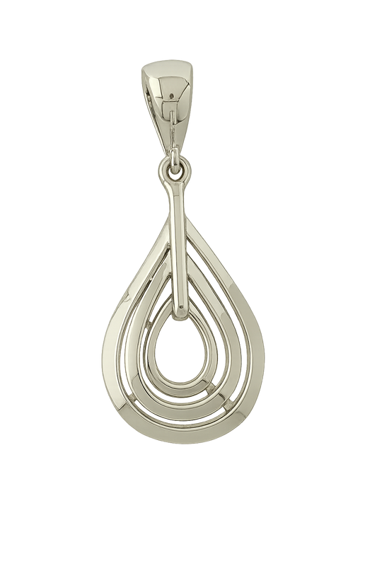 Sterling Silver Triple Double Drop Pendant
