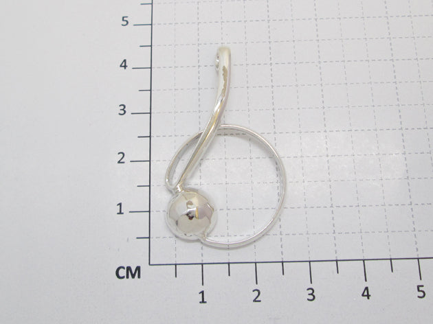 Sterling Silver Hoop Pendant with Half Cap Mart Doubles