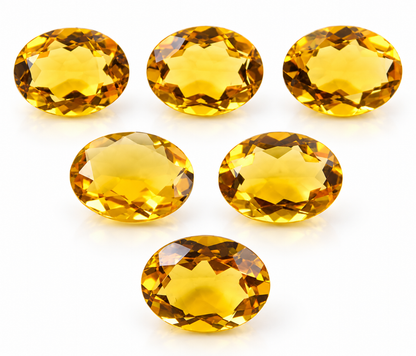 Citrine 14x10  mm Oval shape 4pcs 20 carat Semi Precious