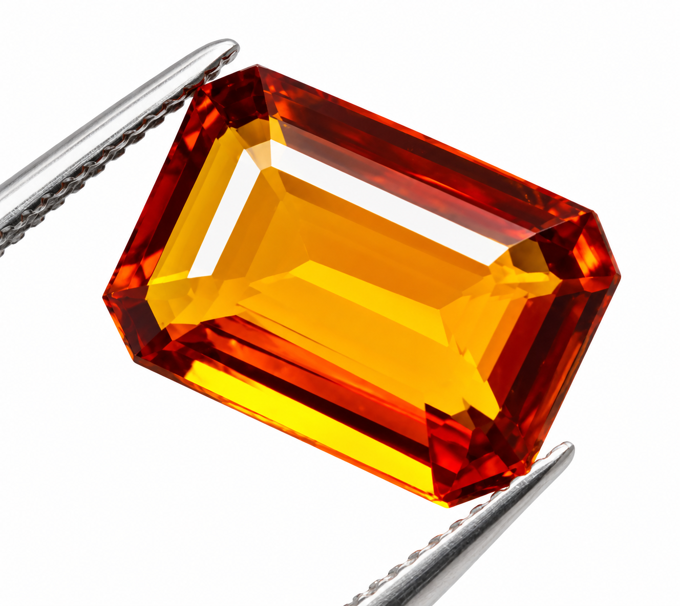 Padparadscha Sapphire 16x12 mm Checkerboard Cushion cut 1 pc 13.06 ct Lab Grown