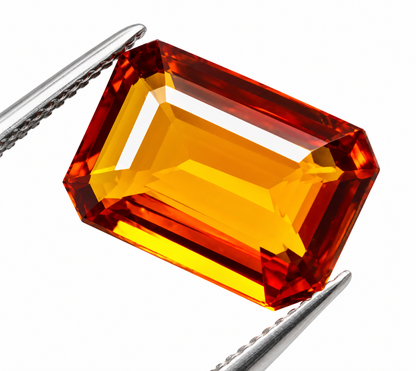 Padparadscha Sapphire 16x12 mm Checkerboard Cushion cut 1 pc 13.06 ct Lab Grown