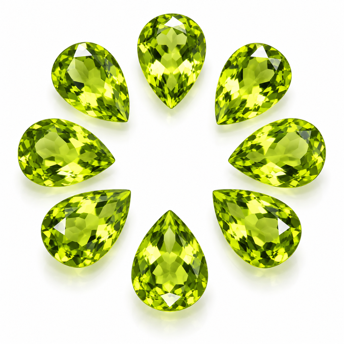 Peridot 6x4 mm Pear shape 25 pcs 9.25 carat Semi Precious Natural