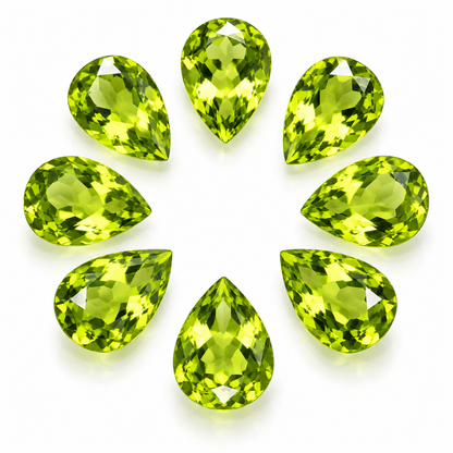 Peridot 6x4 mm Pear shape 25 pcs 9.25 carat Semi Precious Natural