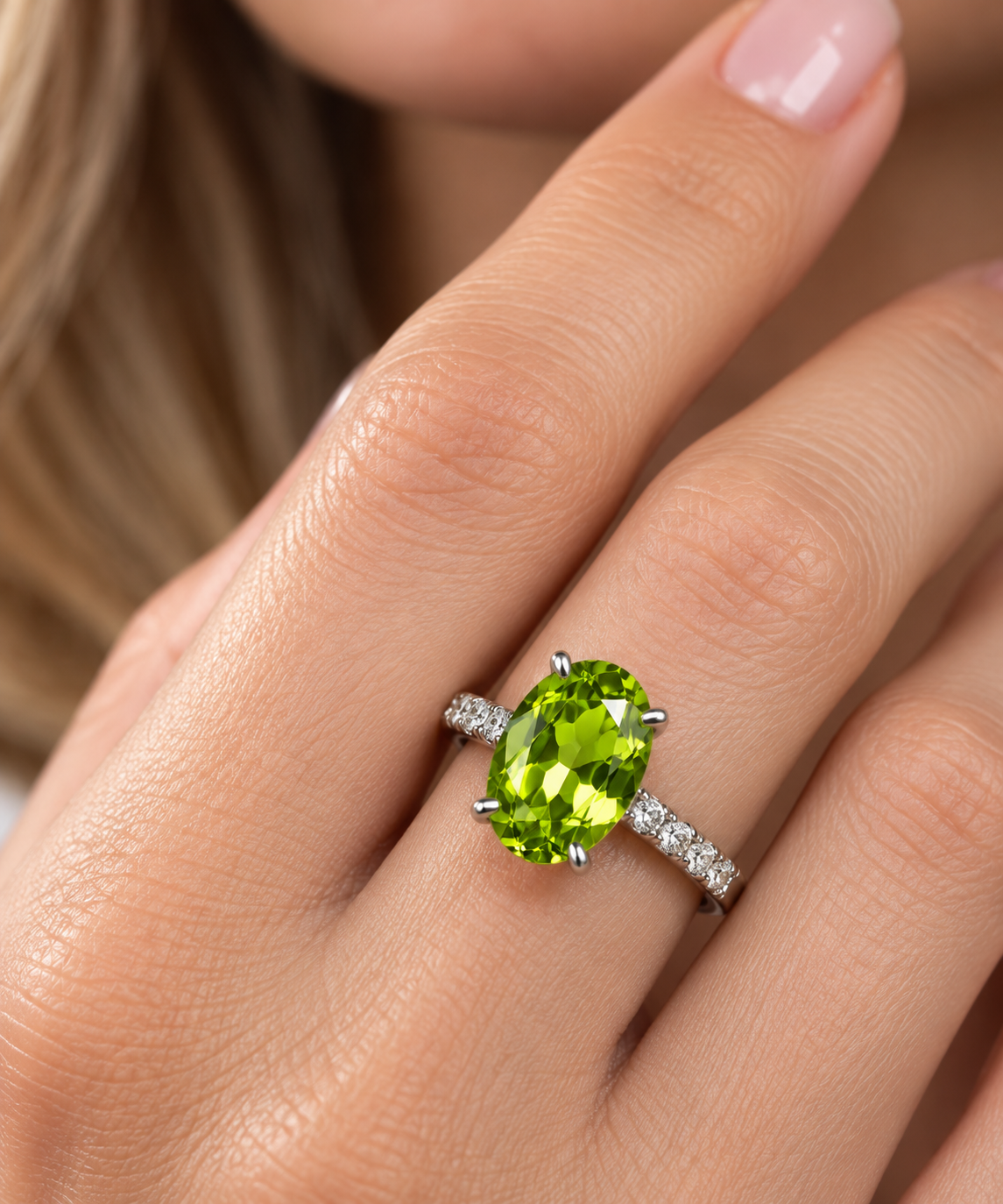 Peridot 6x4 mm Oval shape 25 pcs 10.60 carats Semi Precious natural