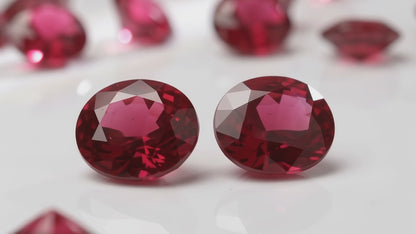 Ruby Oval shape 7x5mm 3 Pcs 3.65 carat Precious Natural