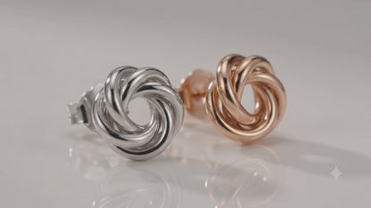 Sterling Silver Triple Intertwined Wire Earrings – Smooth Oval Design