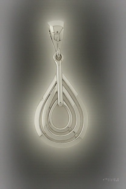 Sterling Silver Triple Double Drop Pendant