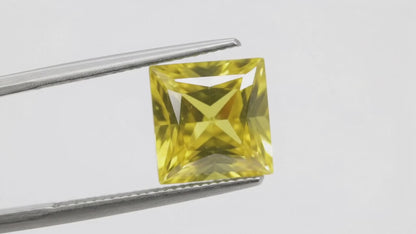 Yellow Sapphire 4mm Princess cut 3 Pcs, 1.46 Carat Precious stone