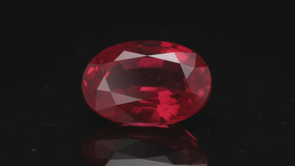 Ruby 12x10 mm Oval Checkerboard Cut 3 pcs 18.95 ct Lab Grown