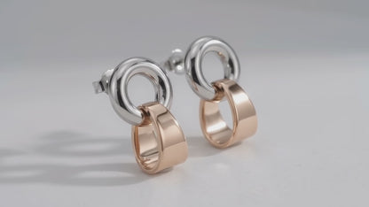 Sterling Silver and Copper Bandolite Earrings