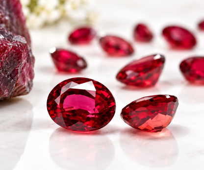 Ruby Oval shape 7x5mm 3 Pcs 3.65 carat Precious Natural